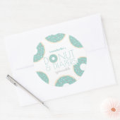 Groene Donut & Luiers Baby Sprinkle Boy Ronde Sticker (Envelop)