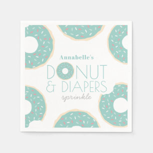 Groene Donut & Luiers Baby Sprinkle Boy Servet