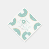 Groene Donut & Luiers Baby Sprinkle Boy Servet (Hoek)