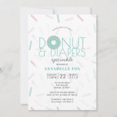 Groene Donut & Luiers Sprinkle Baby shower Kaart (Voorkant)