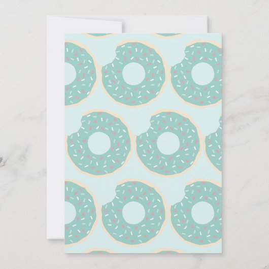 Groene Donut & Luiers Sprinkle Baby shower Kaart (Achterkant)