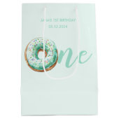 Groene Donut Verjaardag Medium Cadeauzakje (Achterkant)