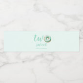 Groene Donut Verjaardag Waterfles Etiket (Enkel label)