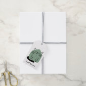 Groene Doodle Kat Geschenk Voor Jou Op Maat Cadeaulabel (Met Touw)