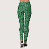 Groene Doodlepatroon Broek Leggings (Achterkant)