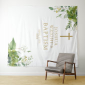 Groene doop doopsel foto achtergrond wandkleed (In Situ (horizontaal))