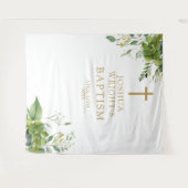 Groene doop doopsel foto achtergrond wandkleed (Voorkant (horizontaal))