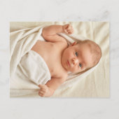 Groene Doop Foto Uitnodiging Briefkaart (Achterkant)
