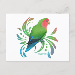 Groene doorsnede Lovebird Briefkaart