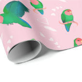 Groene doorsnede Lovebird Cadeaupapier (Rol Hoek)