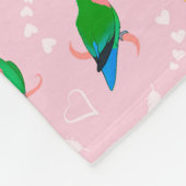 Groene doorsnede Lovebird Fleece Deken (Hoek)