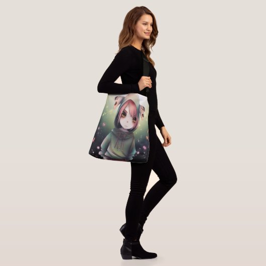 Groene dop Tote Bag (Op model)