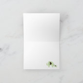 Groene Dottie Elephants Gevouwen Dank je wel Bedankkaart (Binnen)