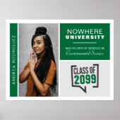 Groene dozen en foto-Afstuderen Poster (Voorkant)