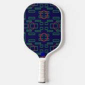 Groene dozen rode cirkels blauwe pickleball paddle (Achterkant)