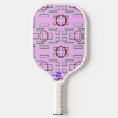 Groene Dozen Rode Cirkels Roze Pickleball Paddle (Achterkant)