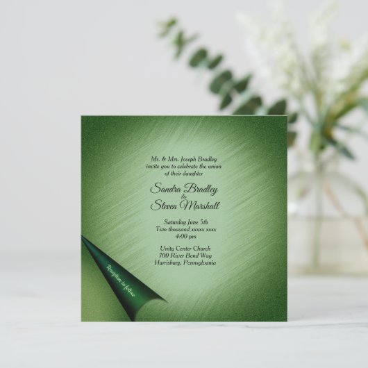 Groene Draai van de Pagina Kaart (Staand voorkant)