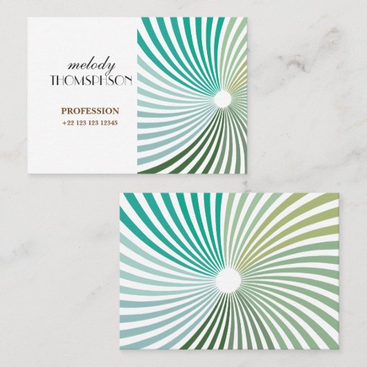 Groene draai visitekaartje (Voorkant / Achterkant)