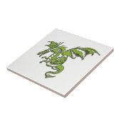 Groene draak branden tegeltje (Zijkant)