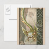 Groene draak briefkaart (Voorkant / Achterkant)