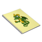 Groene draak cartoon  notitieboek (Rechterzijde)