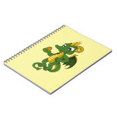 Groene draak cartoon  notitieboek (Linkerzijde)