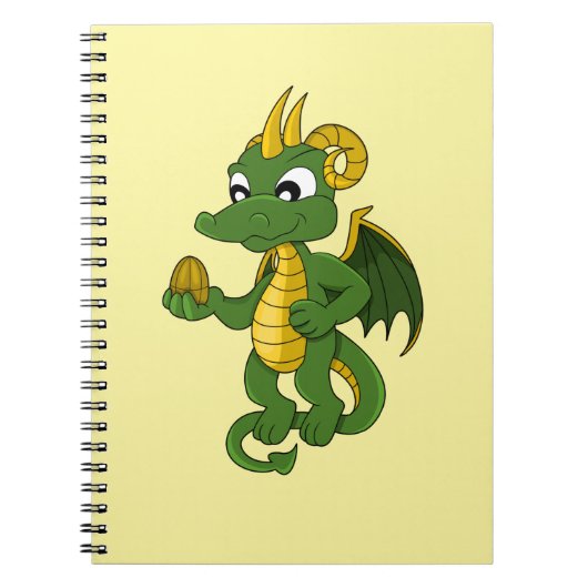Groene draak cartoon  notitieboek (Voorkant)