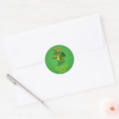 Groene draak cartoon stickers (Envelop)