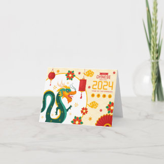 Groene Draak Chinees Nieuwjaar 2024 Kaart