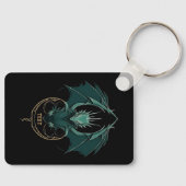  groene draak elegantie sleutelhanger (Voorkant)