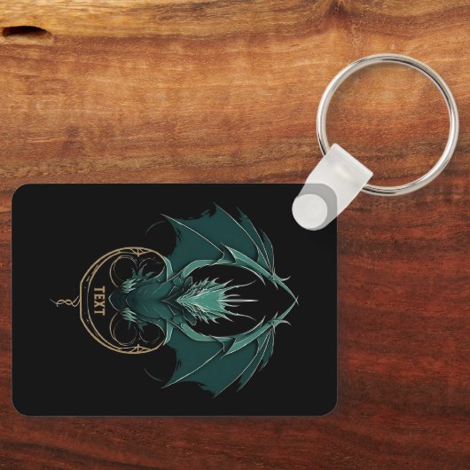  groene draak elegantie sleutelhanger (Voorkant)