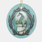 Groene Draak Fantasie Kunst Ornament (Links)