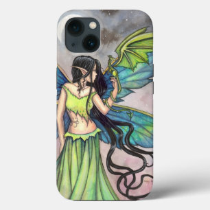 Groene Draak Fee Fantasie Kunst Sprookjesfiguren iPhone 13 Hoesje