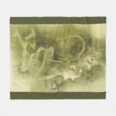 Groene draak fleece deken (Voorkant (Horizontaal))