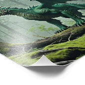 Groene draak foto afdruk (Hoek)