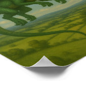 Groene draak in vlucht - Natuur's furie uit de luc Poster (Hoek)