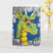 Groene Draak Kaart (Gele Bloem)