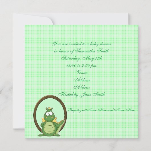 Groene draak kaart (Achterkant)