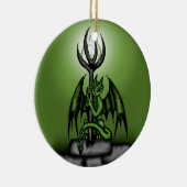 groene draak keramisch ornament (Rechts)