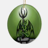 groene draak keramisch ornament (Links)