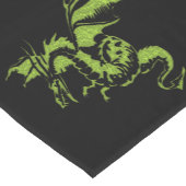 Groene draak korte tafelloper (Hoek)
