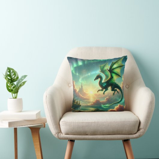Groene draak kussen (Stoel)