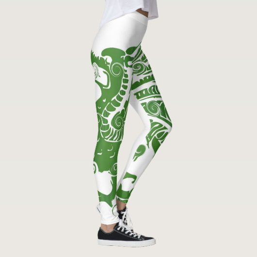 Groene draak Leggings vrouwen (Rechts)