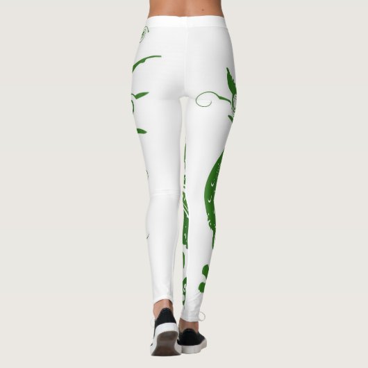 Groene draak Leggings vrouwen (Achterkant)