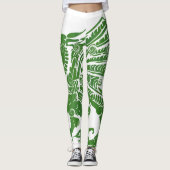 Groene draak Leggings vrouwen (Voorkant)