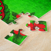 Groene draak legpuzzel (Zijkant)
