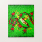 Groene draak legpuzzel (Verticaal)