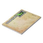 Groene draak met Keltische rand Notitieblok (Linkerzijde)