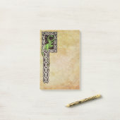 Groene draak met Keltische rand Post-it® Notes (Op bureau)