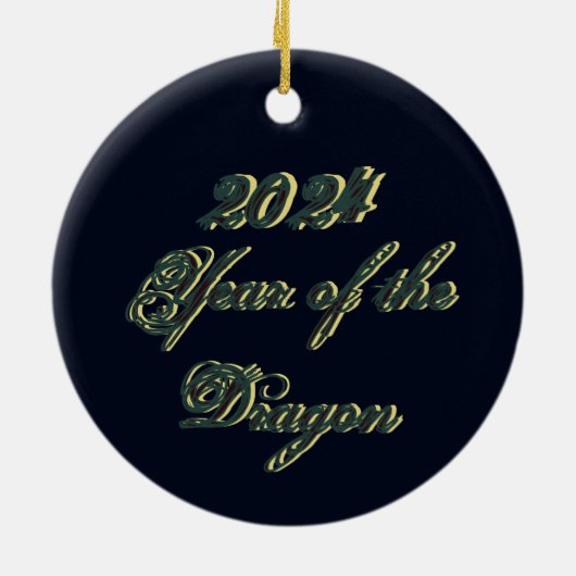 Groene draak met schild keramisch ornament (Achterkant)